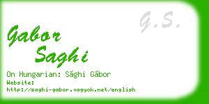 gabor saghi business card